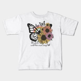 Butterfly WITH Sunflower Kids T-Shirt